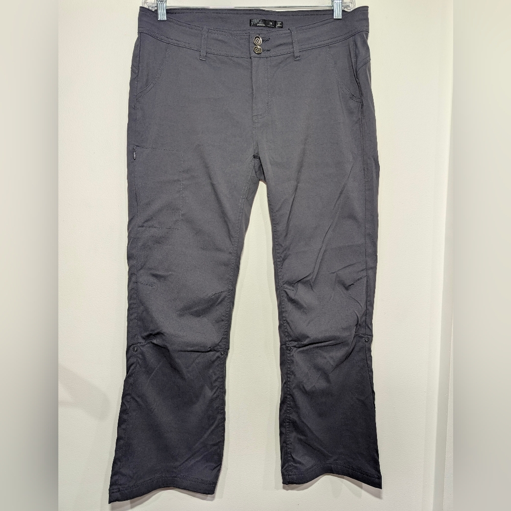 PrAna Women's 14 Stretch Zion Halle Outdoor Low Rise Bootcut Hike Pant Dark Gray